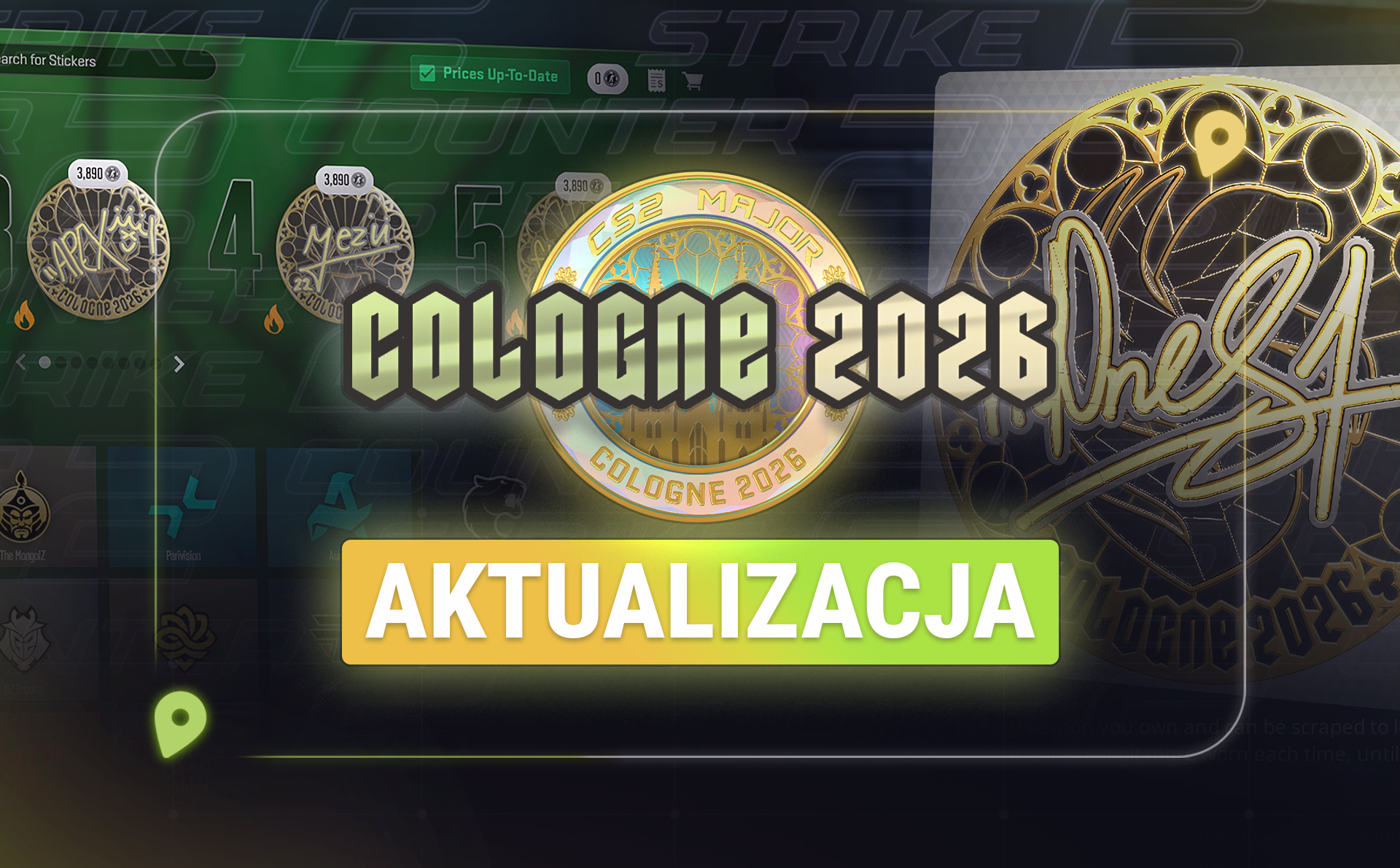 Valve wypuściło naklejki IEM Cologne 2026 Major z nowym systemem zakupów